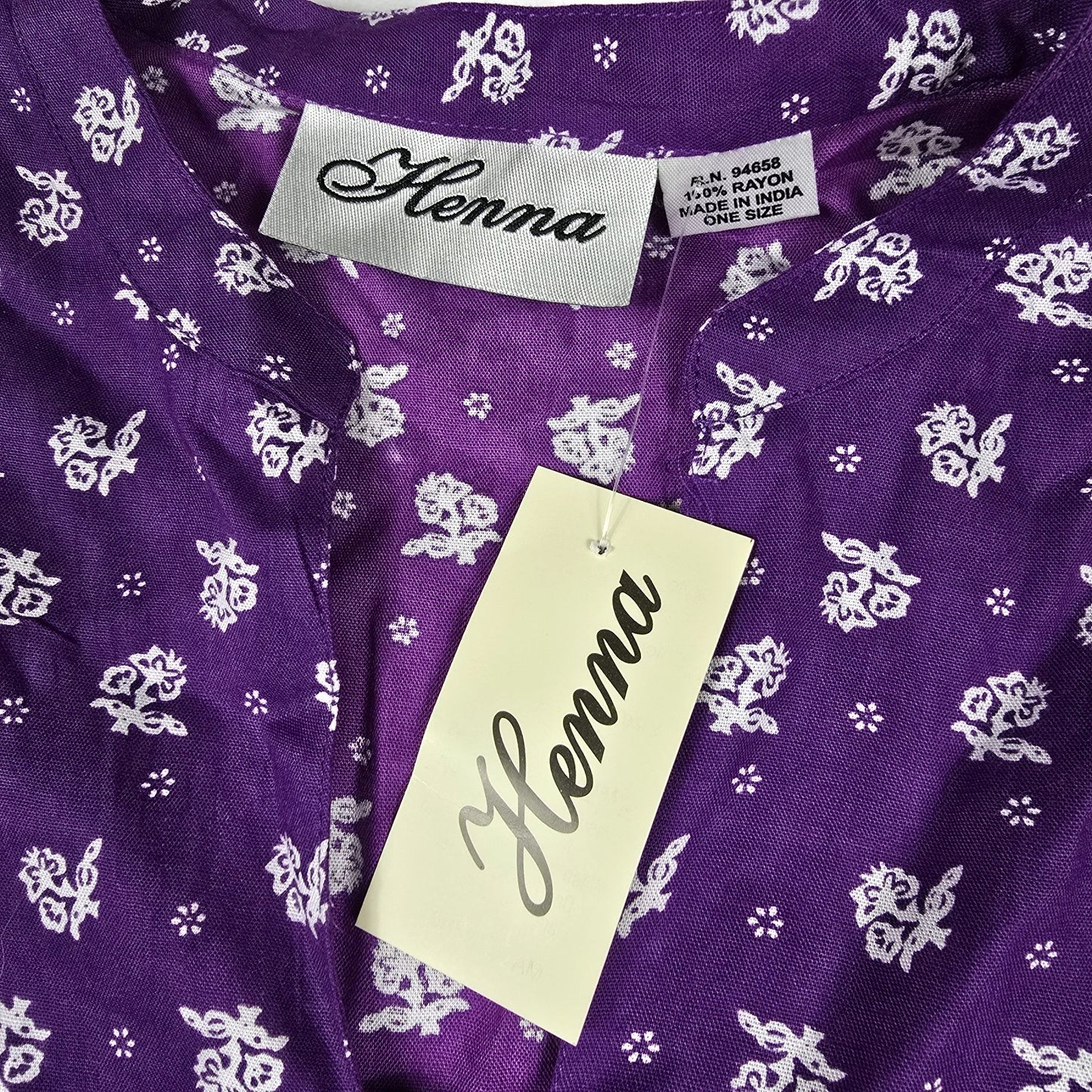 Purple Sleeveless Floral Dress Women's One Size