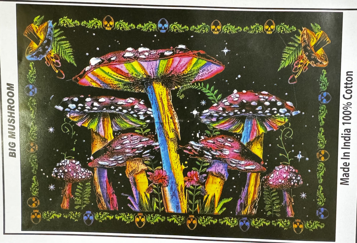 Big Magic Mushrooms Psychedelic Cotton Tapestry 55x85