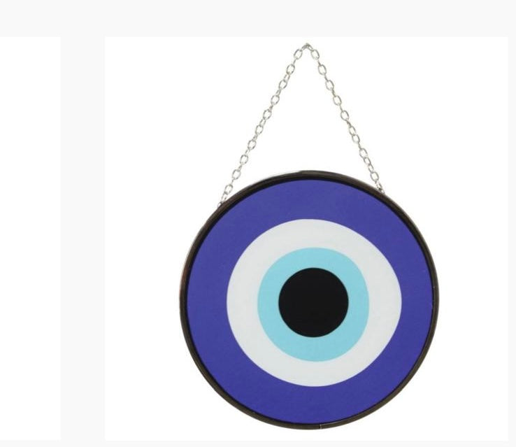 Radiant Evil Eye Stained Glass Suncatcher