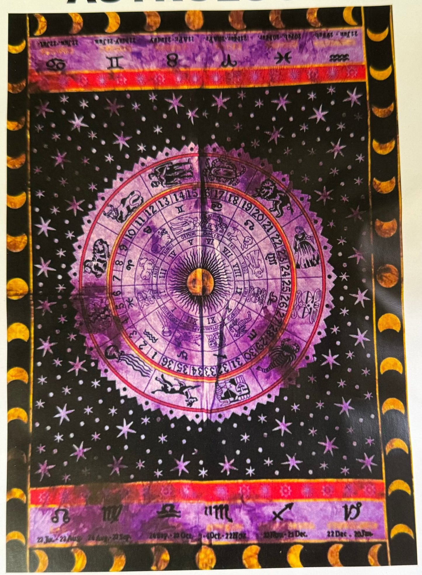 Zodiac Magic Cosmic Astrology Mini Tapestry 42x30